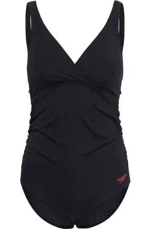 Speedo Womens V Neck Maternity U Back Sport Women Sport Clothing Sport Swimwear Sport Swimsuits Black