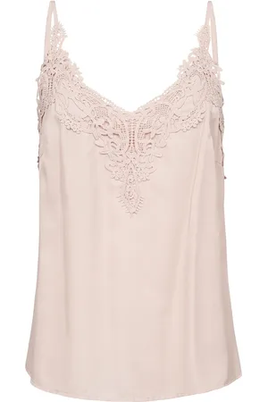 Cream Cranna Top Tops T-shirts & Tops Sleeveless Pink