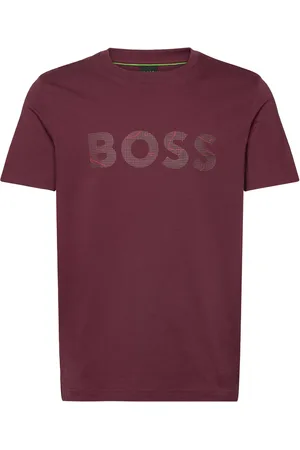 HUGO BOSS Tee Logo Glamping Sport Men Sports Clothes Sport Tops Sport T-Skjorte Burgundy