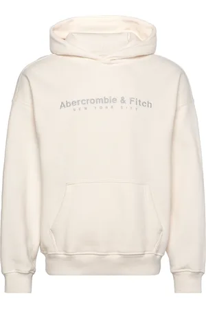 Abercrombie & Fitch Anf Mens Mfo Tops Tops Sweatshirts & Hoodies Hoodies Cream