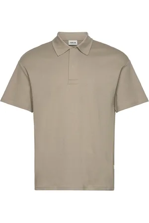 Solid Sdoswald Tops Polos Short-sleeved Beige