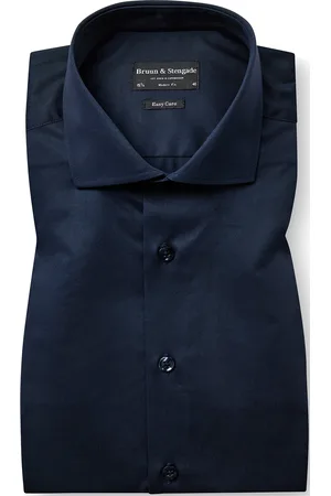 Bruun & Stengade Bs Lehecka Modern Fit Shirt Tops Shirts Business Shirts Navy
