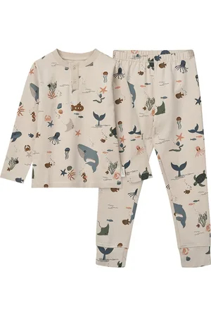 Liewood Wilhelm Printed Pyjamas Set Pyjamassæt Beige