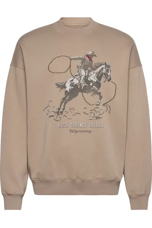 Abercrombie & Fitch Anf Mens Sweatshirts Tops Sweatshirts & Hoodies Sweatshirts Beige