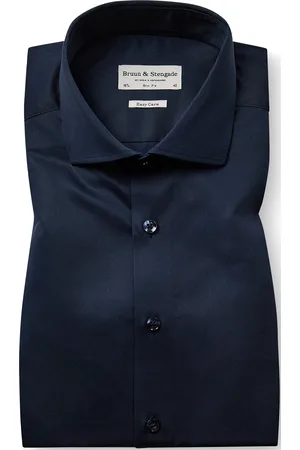 Bruun & Stengade Bs Laslo Slim Fit Shirt Tops Shirts Business Shirts Navy