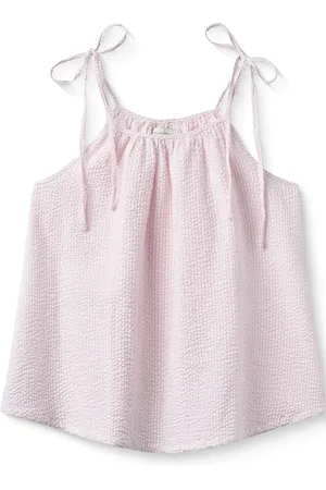 Studio Feder Sia Top - Seersucker Tops T-shirts & Tops Sleeveless Pink