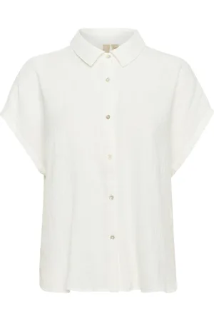 Culture Cumyra Elina Ss Shirt Tops Shirts Short-sleeved White