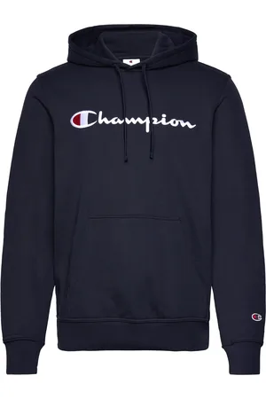 Champion Hooded Sweatshirt Tops Sweatshirts & Hoodies Hoodies Navy