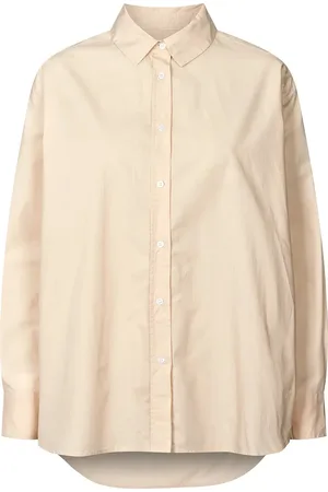 Studio Feder Josie Shirt - Poplin Tops Shirts Long-sleeved Cream