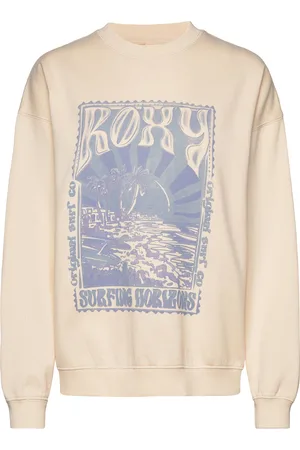 Roxy Lineup Over D Crew Sport Sport Clothing Sport Sweatshirts & Hoodies Sport Sweatshirts Cream