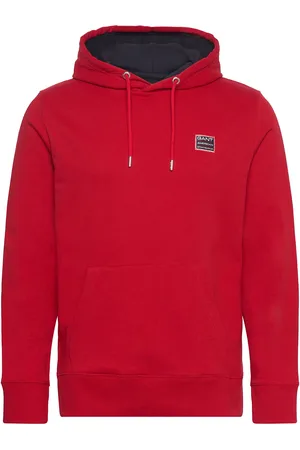 GANT Contrast Sweat Hoodie Tops Sweatshirts & Hoodies Hoodies Red