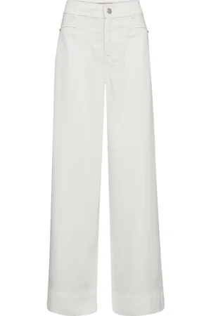 Mos Mosh Mmsoey Beaumont Pant Bottoms Trousers Wide Leg White