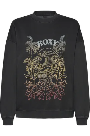 Roxy Lineup Over D Crew Sport Sport Clothing Sport Sweatshirts & Hoodies Sport Sweatshirts Black
