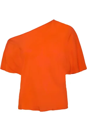 Rodebjer Bono Drape Tops Blouses Short-sleeved Red