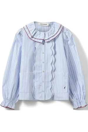 Sofie Schnoor Alexasw Shirt Tops Shirts Long-sleeved Blue