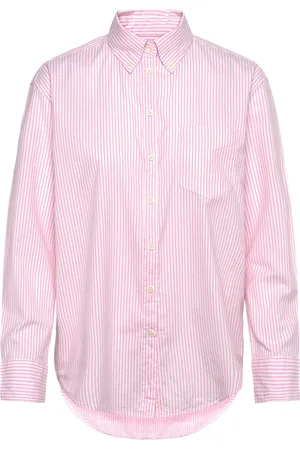 GANT Rel Luxury Oxford Striped Bd Shirt Tops Shirts Long-sleeved Pink