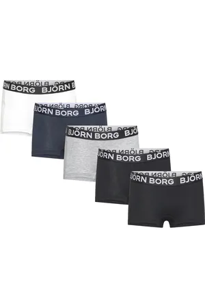 Björn Borg Cotton Stretch Boxer Shorts 5P Night & Underwear Underwear Underpants Grey