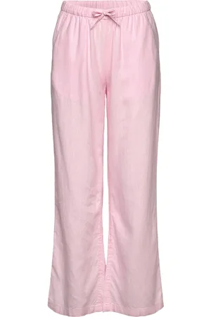 Lindex Trousers Linen Blend Bottoms Trousers Pink