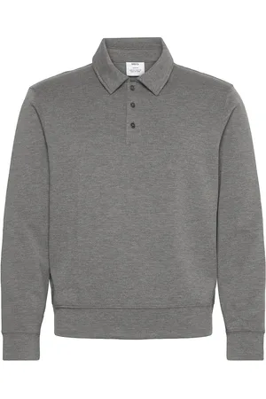 MANGO Regular-Fit Polo Sweatshirt Tops Sweatshirts & Hoodies Sweatshirts Grey