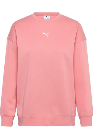 PUMA Ess Over D Crew Fl Sport Women Sport Clothing Sport Sweatshirts & Hoodies Sport Sweatshirts Pink