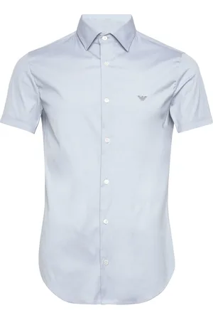 Emporio Armani Shirt Designers Shirts Short-sleeved Blue