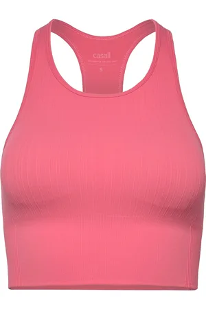 Casall Multi Rib Seamless Padded Sports Top Sport Women Sport Clothing Sports Tops & T-shirts Sport Crop Tops Sport Sleeveless Crop Tops Pink