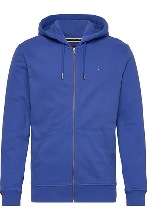 Superdry Essential Logo Zip Hoodie Hb Tops Sweatshirts & Hoodies Hoodies Blue