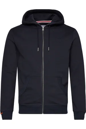 Superdry Essential Logo Zip Hoodie Hb Tops Sweatshirts & Hoodies Hoodies Navy