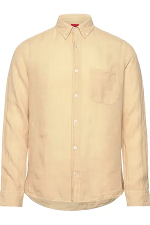 HUGO BOSS Ermann Tops Shirts Business Yellow
