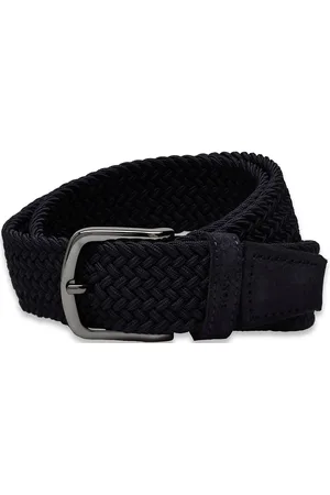 HUGO BOSS Sash-Wne-Sd_Sz35 Designers Belts Braided Belt Navy