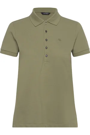 Ralph Lauren Piqué Polo Shirt Tops T-shirts & Tops Polos Khaki Green