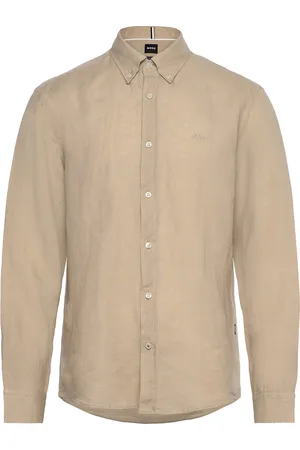 HUGO BOSS H-Liam-Bd-E-C1-243 Tops Shirts Business Shirts Beige