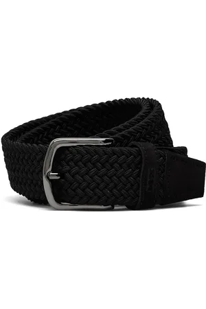 HUGO BOSS Sash-Wne-Sd_Sz35 Designers Belts Braided Belt Black