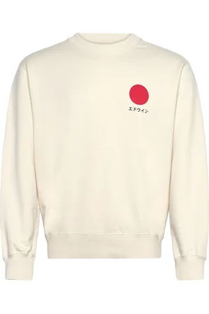 Edwin Japanese Sun Sweat - Whisper White Designers Sweatshirts & Hoodies Sweatshirts White