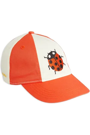 Mini Rodini Ladybugs Emb Soft Cap Accessories Headwear Caps Red
