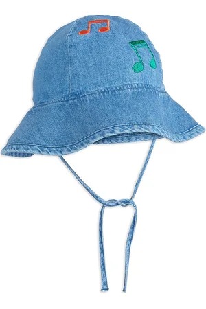 Mini Rodini Note Emb Sun Hat Solhat Blue