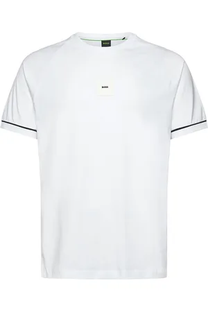 HUGO BOSS Tee Rib Ac Sport Men Sports Clothes Sport Tops Sport T-Skjorte White