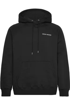 WoodWood Wwfred Hoodie Chest Print Designers Sweatshirts & Hoodies Hoodies Black