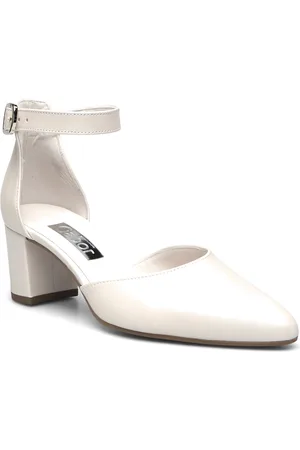 Gabor Ankle-Strap Pumps Shoes Heels Pumps Classic White