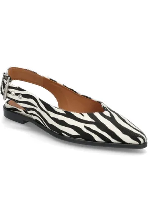 Billi Bi Ballerina Shoes Slingbacks Flat Slingbacks White