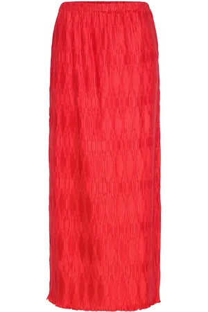 French Connection Moira Pleated Skirt Skirts Maxi Skirts Red