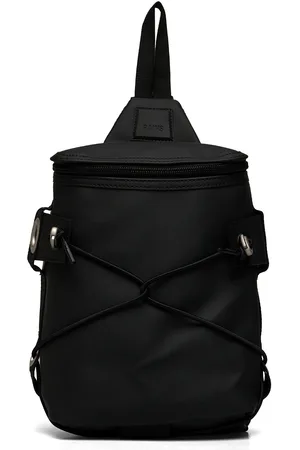 Rains Trail Cord Sling Bag W3 Designers Backpacks Black