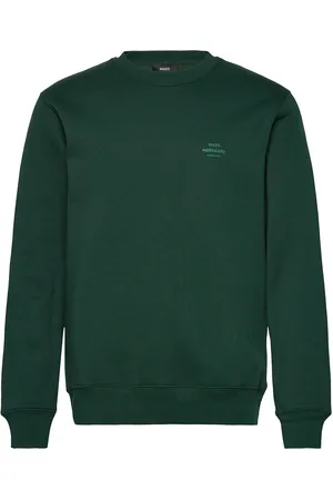 Mads Norgaard Standard Crew Logo Sweat Tops Sweatshirts & Hoodies Sweatshirts Green