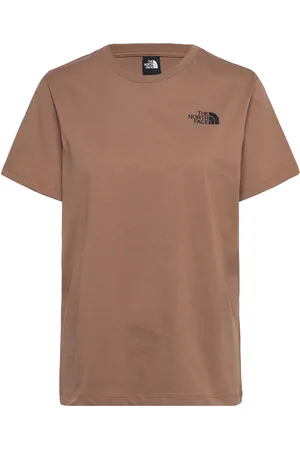 The North Face W Ss Box Nse Relaxed Tee Sport Women Sport Clothing Sports Tops & T-shirts Sport T-Skjorte Brown