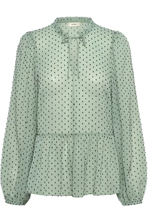INWEAR Cibiiw Blouse Tops Blouses Long-sleeved Green