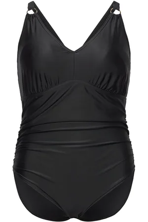 Speedo Womens Shaping V Neck 1 Piece Sport Sport Clothing Sport Swimwear Sport Swimsuits Black
