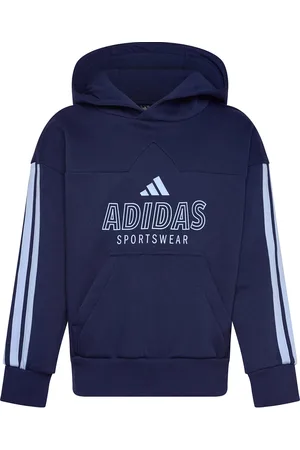 adidas J Hot Fl Hood Sport Sweatshirts & Hoodies Hoodies Navy