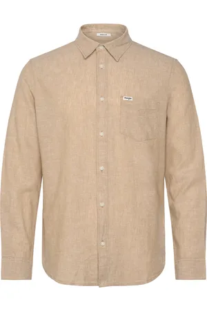 Wrangler 1 Pkt Shirt Tops Shirts Casual Shirts Beige