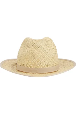 Tommy Hilfiger Th Premium Beach Fedora Accessories Headwear Straw Hats Beige
