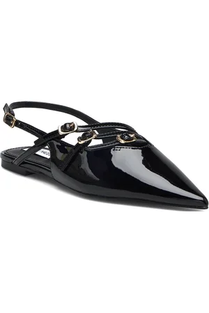 Steve Madden Cianna Sandal Shoes Slingbacks Flat Slingbacks Black